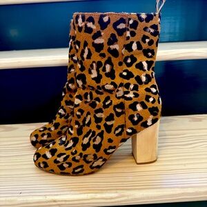 Anthropologie Leopard Booties